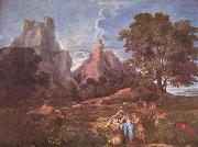 Nicolas Poussin Landschaft mit Polyphem oil on canvas